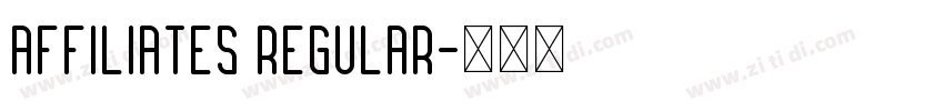 Affiliates Regular字体转换